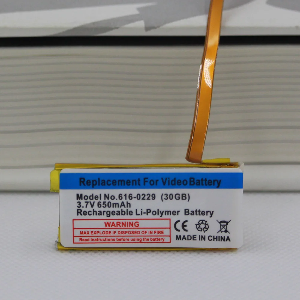 Batteria 650Mah 616-0229 Per Apple Ipod G5 Classic 6Th 7Th Video 30Gb 120Gb 160Gb 256Gb A1036 A1136 Accumulatore Akku