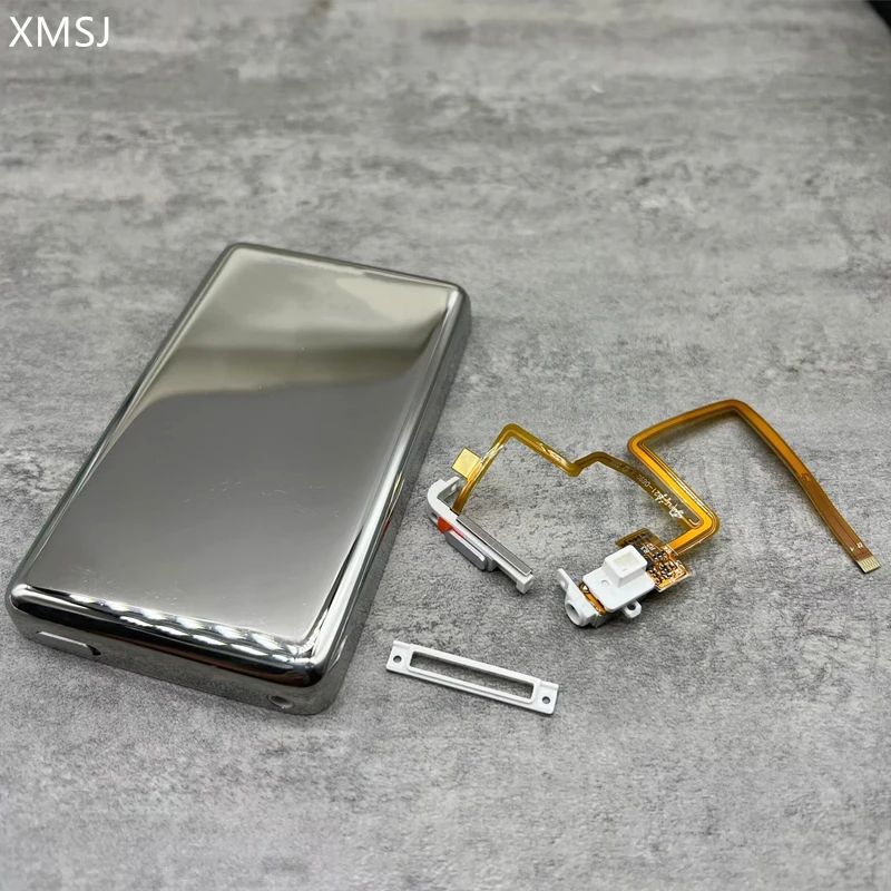 Custodia Posteriore Sottile In Metallo Argento Cover Audio Jack Hold Switch Per Ipod 6Th Classic 160Gb 5Th Gen Video 60Gb 80Gb