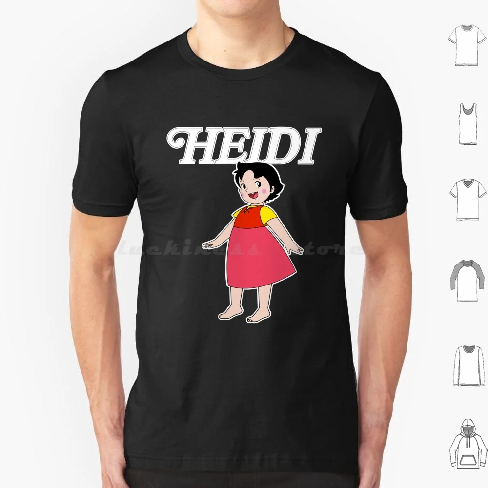 Maglietta Vintage Cartoon Heidi 6Xl Cotton Cool Tee Vintage Cartoon Heidi Alps Tedesco Anni '80 Nostalgia