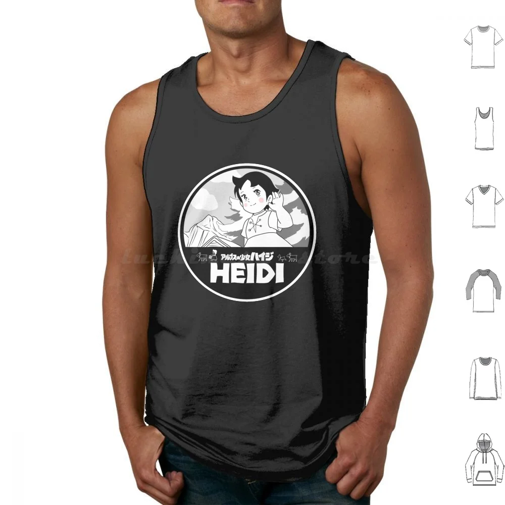 Heidi Canotte Gilet Senza Maniche Heidi Anime Retro Vintage Heidi Girl Of The Alps Clara Peter Miss Rottenmeier Cute Kawaii