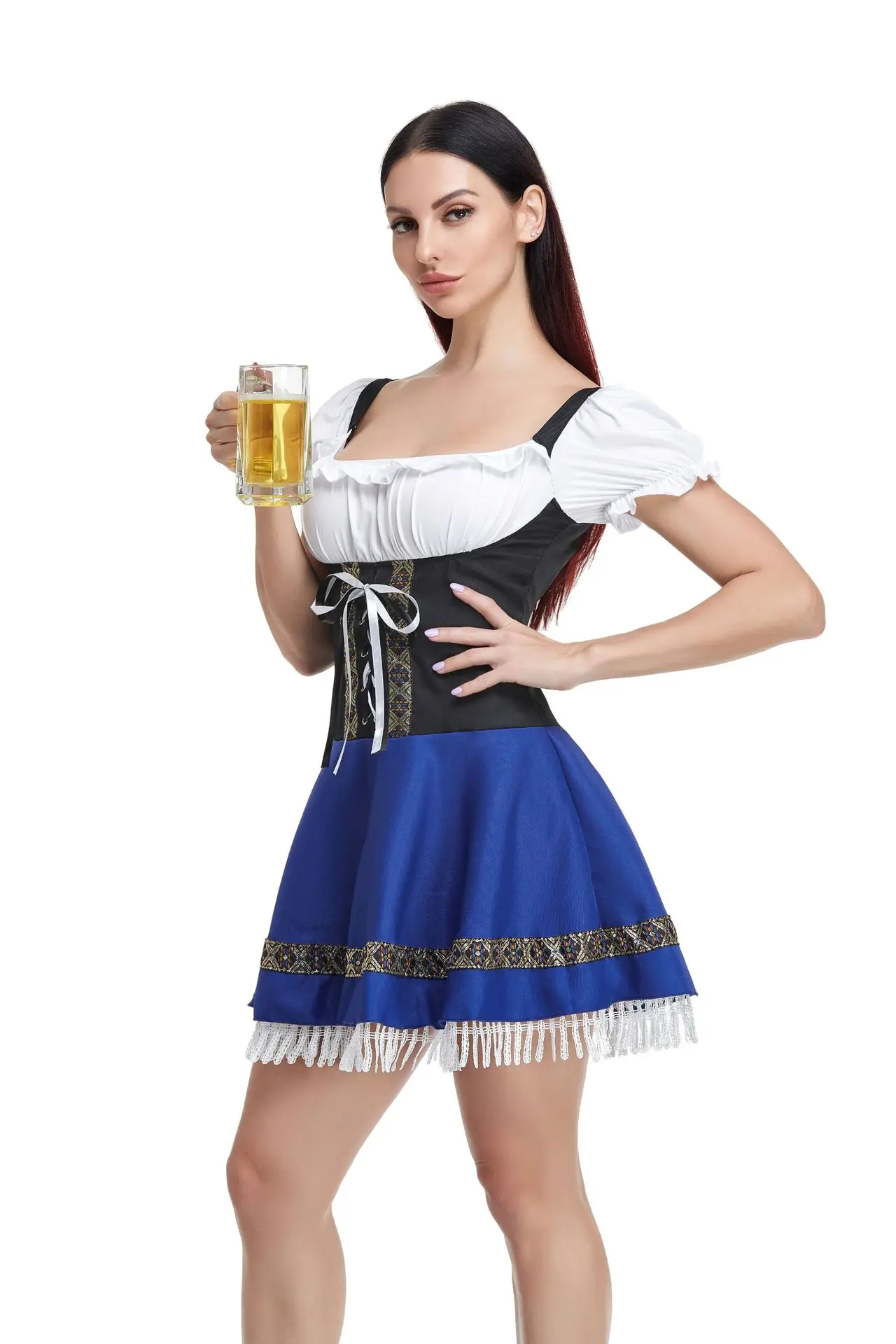 Costume Da Donna Beer Maid Oktoberfest Kitchen German Fancy Dress Heidi Wench Costume Taglia S-4Xl