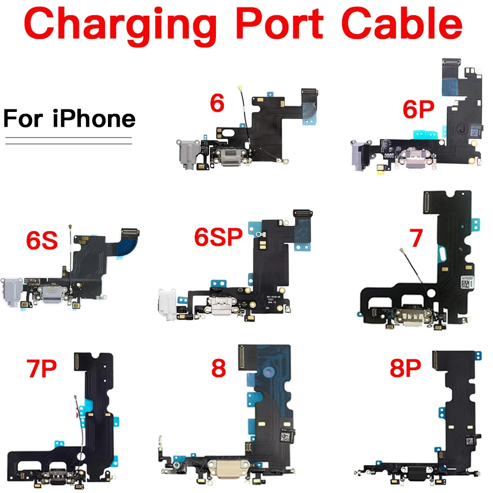 Connettore Dock Di Ricarica Cavo Flessibile Per Iphone 6 6P 6S 7 7P 8 8 Plus Porta Caricabatterie Presa Jack Dati Sostituzione Presa