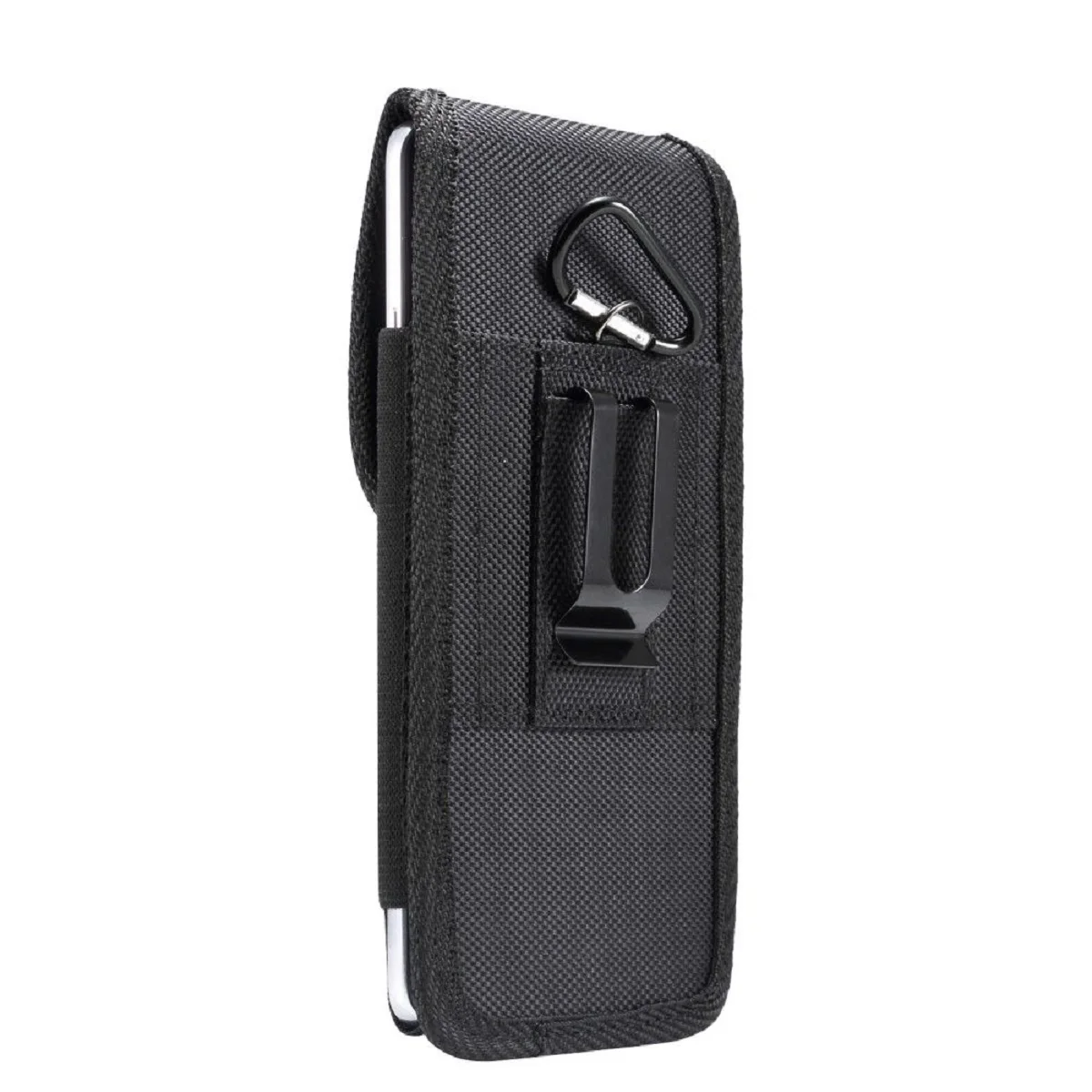 Per Onyx Boox Palma (2023) Custodia Cintura Verticale Pelle E Nylon - Nero