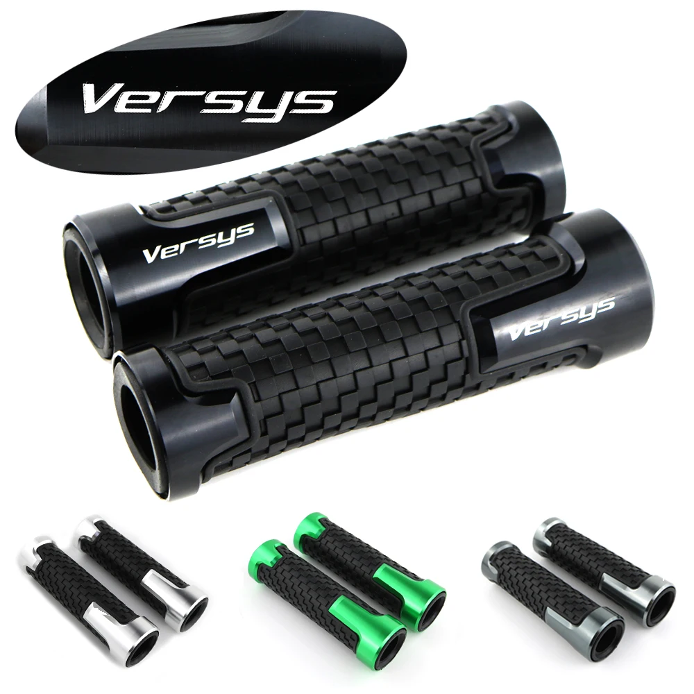 Impugnatura In Alluminio Cnc Per Moto Per Kawasaki Versys 1000 Versys 650 Manopole Manubrio Gomma Antiscivolo