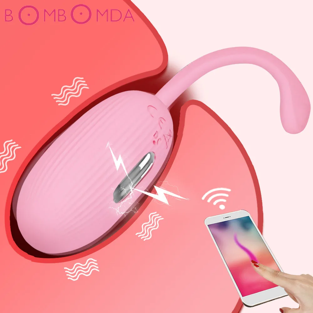 Scossa Elettrica Vibratore 12 Velocità Vibratore In Silicone App Bluetooth Senza Fili Di Vibrazione A Distanza Uovo G-Punto Di Massaggio Giocattoli De