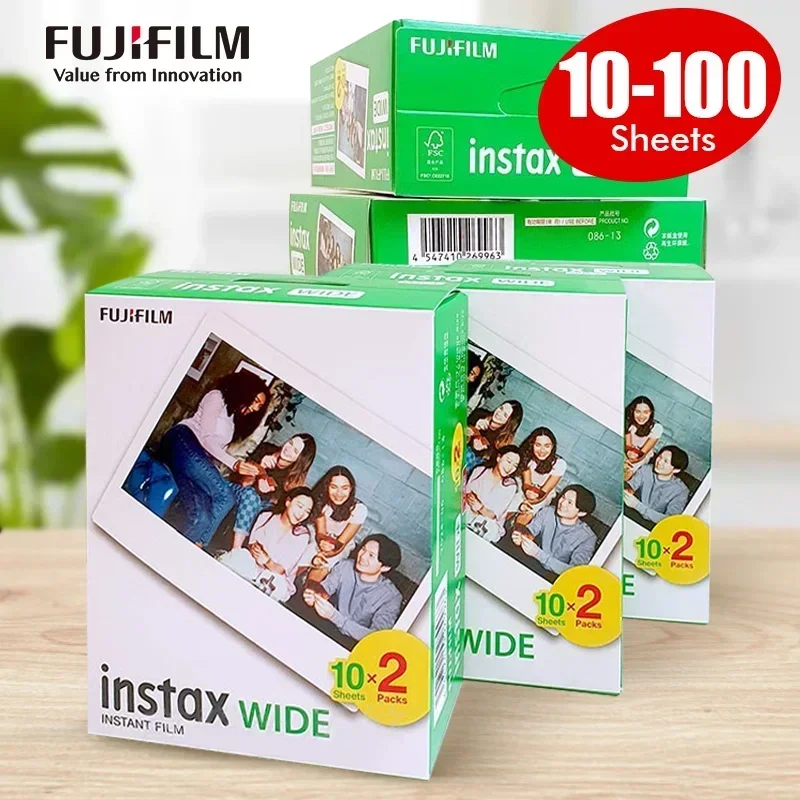 40 Films Fujifilm Instax Wide Instant White Edge  For Fuji  Camera 100 200 210 300 500Af Lomography Photo
