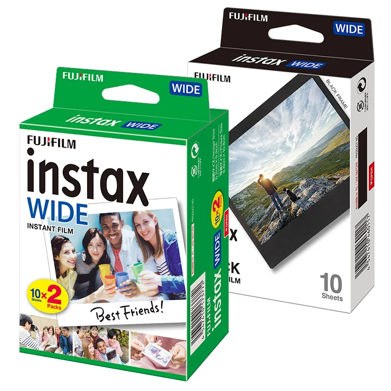 10-50 Fogli Fujifilm Instax Wide Film Instant White Edge Per Fuji Camera 100 200 210 300 500Af Lomografia Wide Link Wide Fuji