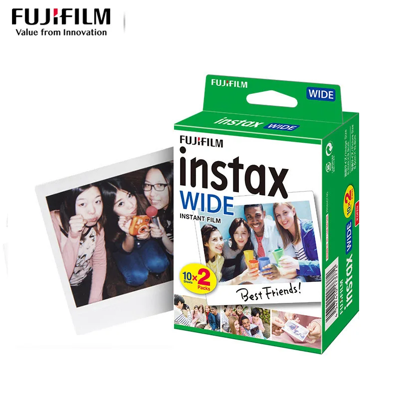 10/20/40/60/80/100 Fogli Fujifilm Instax Wide Photo Paper 5 Pollici Wide Edge Film Wide Format Wide 300/210/Wide Printer Dedicato