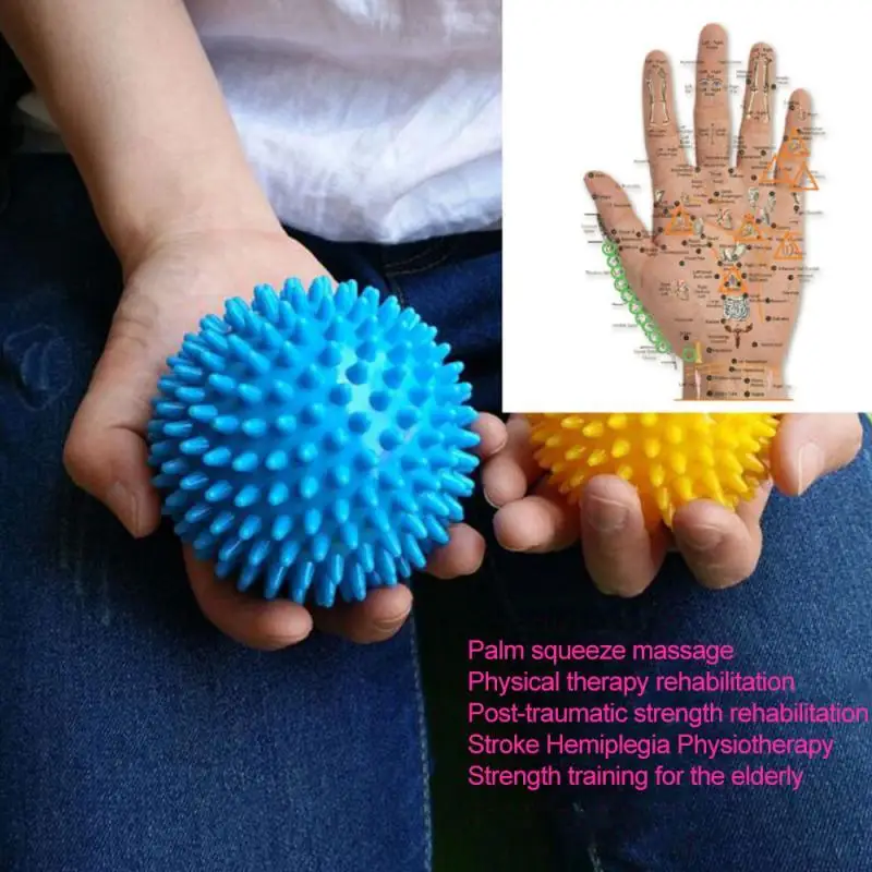 9Cm Spiky Massage Ball Hand Foot Body Pain Stress Massager Relief Trigger Point Health Care Sport Massage & Relax