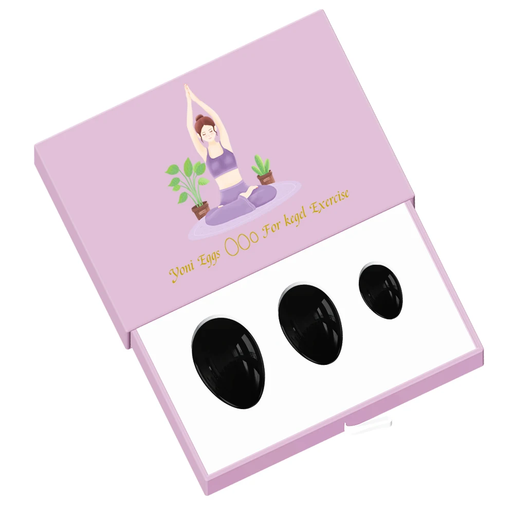 Non Forato Yoni Egg Vagina Massage Ball Ossidiana Naturale Uova Di Cristallo Donne Pavimento Pelvico Muscolo Kegel Strumento Di Esercizio Massaggiator