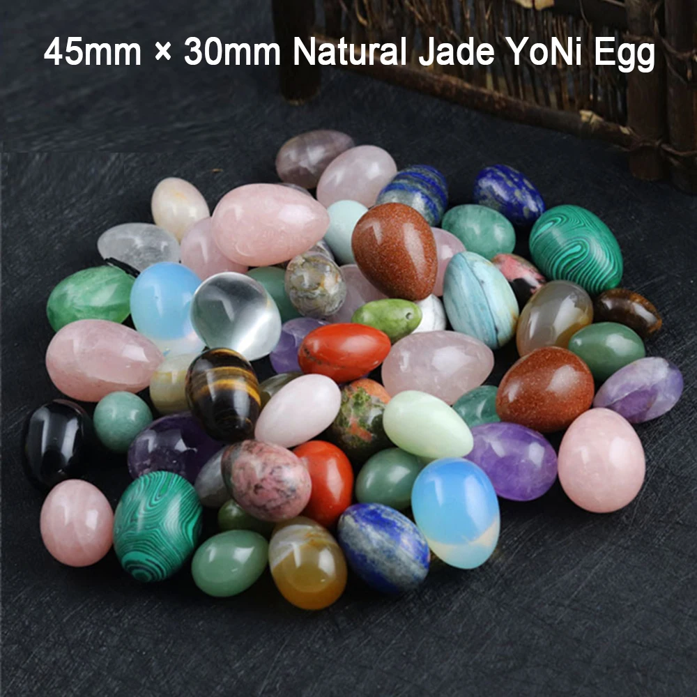 45*30Mm Materiali Multipli Yoni Egg Women Kegel Exerciser Muscoli Vaginali Palla Di Serraggio Crystal Rose Quartz Eggs Dropshipping