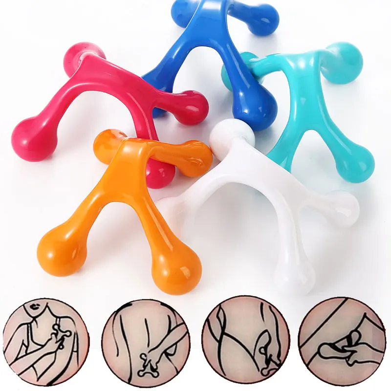 1Pc Palmare Arch Body Massager Health Balance Four Ball Back Mini Massage Stick Relax Digitopressione Health Massage Tool