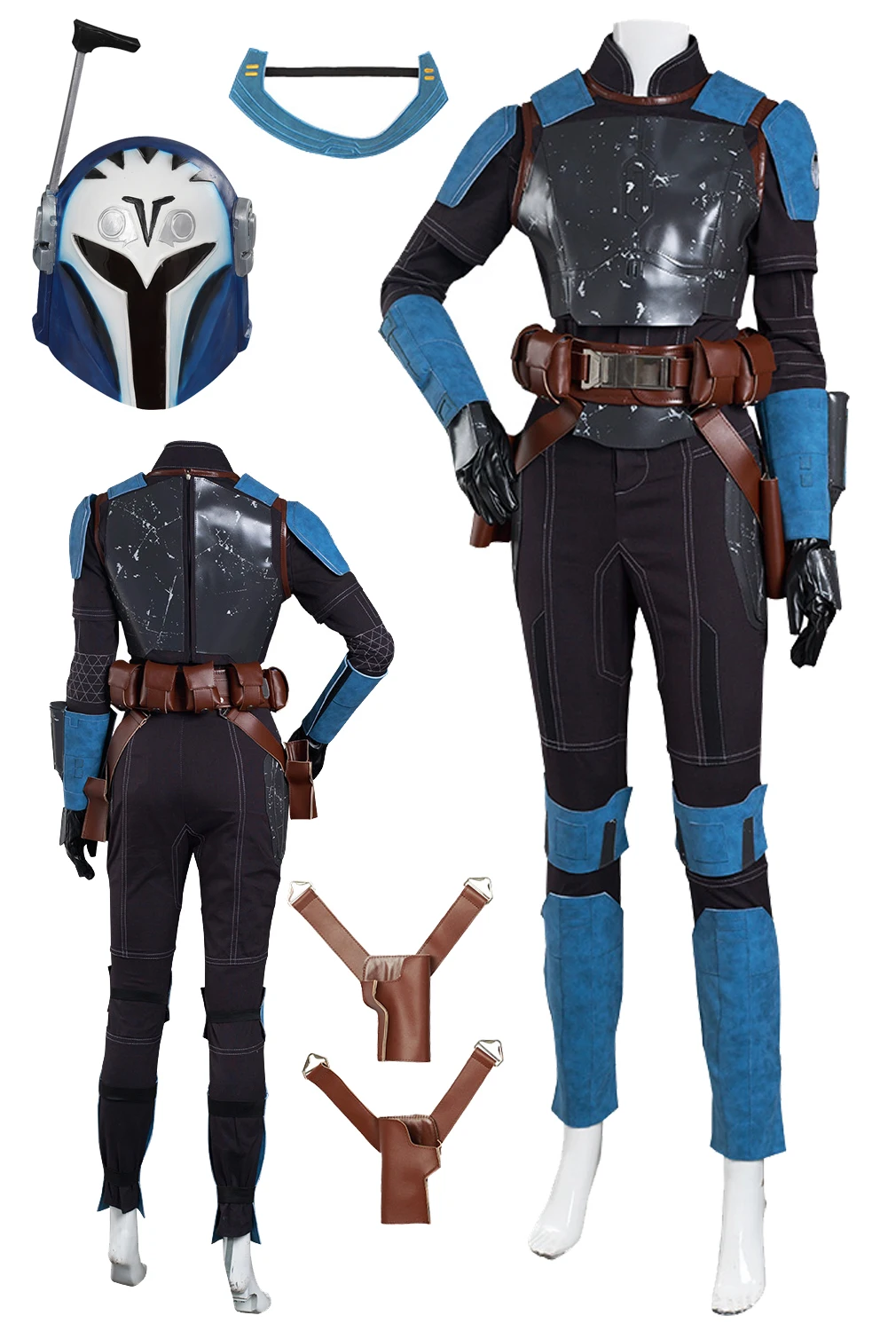 Bo Katan Cosplay Fantasy Battle Armor Movie Bounty Hunter 2 Costume Outfit Halloween Carnival Party Suit For Female Women Adult