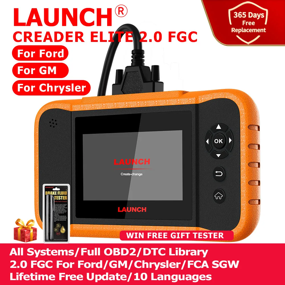Avvia X431 Cre 2.0 Fgc Scanner Per Auto Speciale Tutto Il Sistema Test Attivo Codifica Ecu 31 + Servizi Di Ripristino Scansione Per Ford Per Gm Chrysl