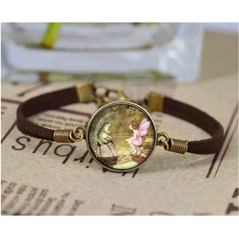 Artigianato Joyas Vintage Fairy Frog Bracelet Bague Hada Pulseira Rana Colares E Correntes Feminino Wedding Best Friends Gift