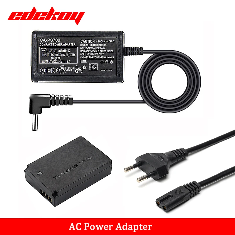 Ack-E12 Lp E12 Lpe12 Dr-E12 Dc Accoppiatore Lp-E12 Batteria Fittizia Caricabatteria Adattatore Di Alimentazione Ca Per Canon Eos M M2 M10 M50 M100 M20