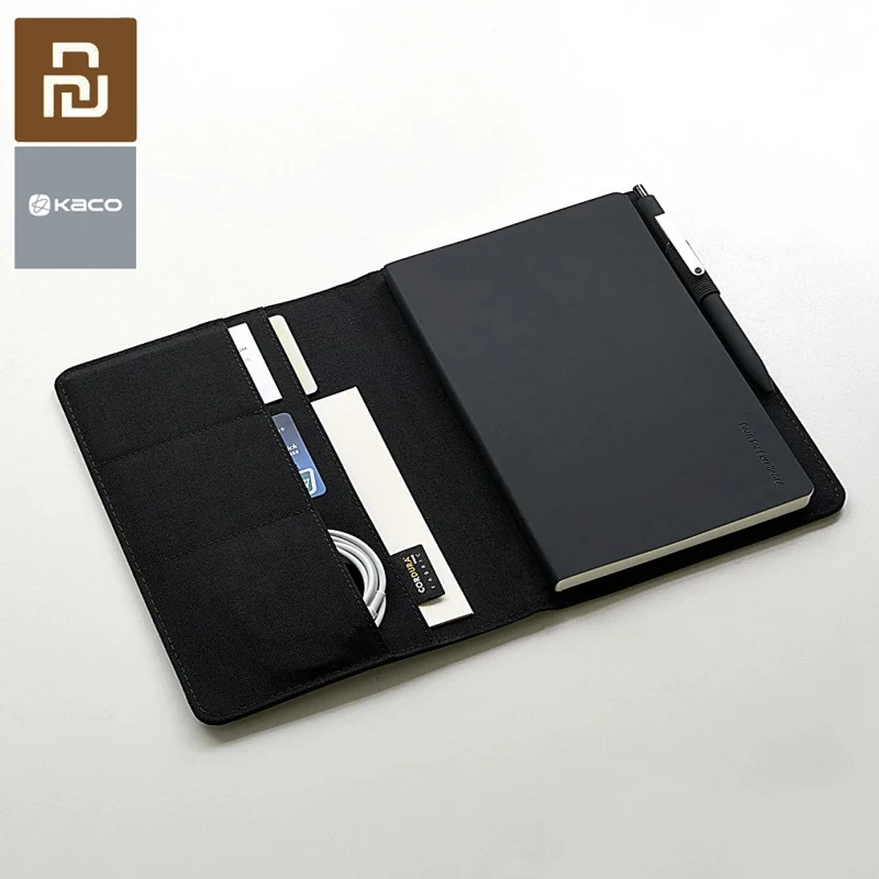 Youpin Kaco A5 Notebook Smart Home Noble Paper Pu Card Slot Portafoglio Libro Per Viaggi In Ufficio Con Un Regalo