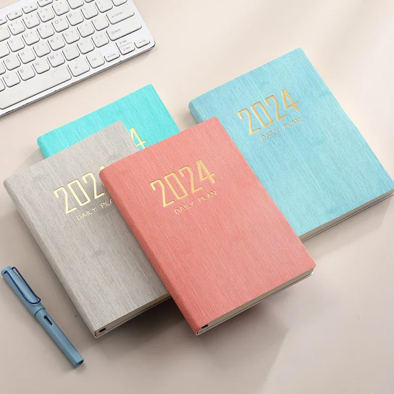 2024 Planner Notebook Kawaii Diary Journal Notepad 365 Days Schedule Organizer Daily Weekly Planner Cancelleria Coreana Office