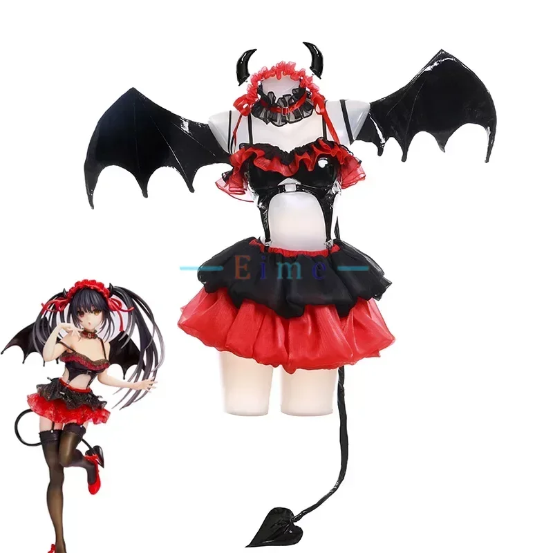 Anime Date A Live Tokisaki Kurumi Costume Cosplay Little Demon Suit Donna Sexy Cute Nightmare Swimwear Party Uniform Custom Made