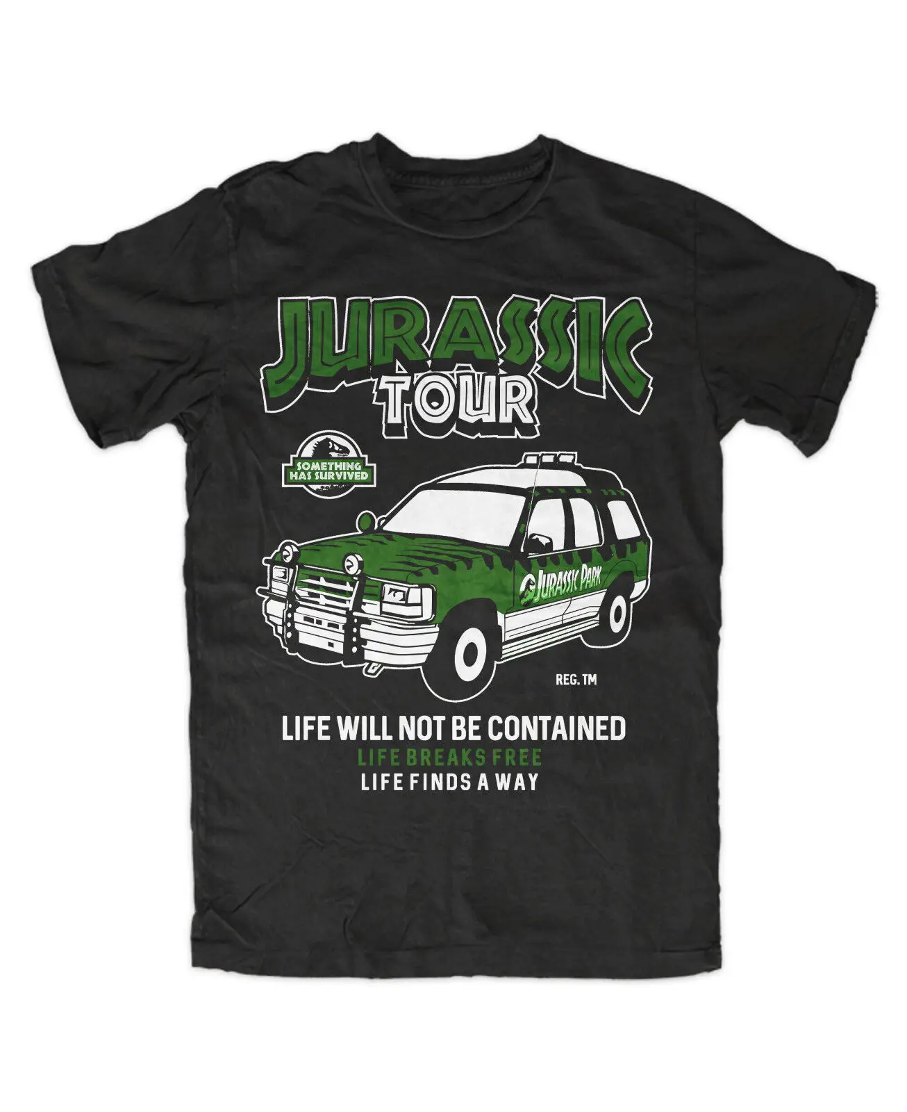 T-Shirt Jurassic Tour T-Rex, Velociraptor, Dino, Park