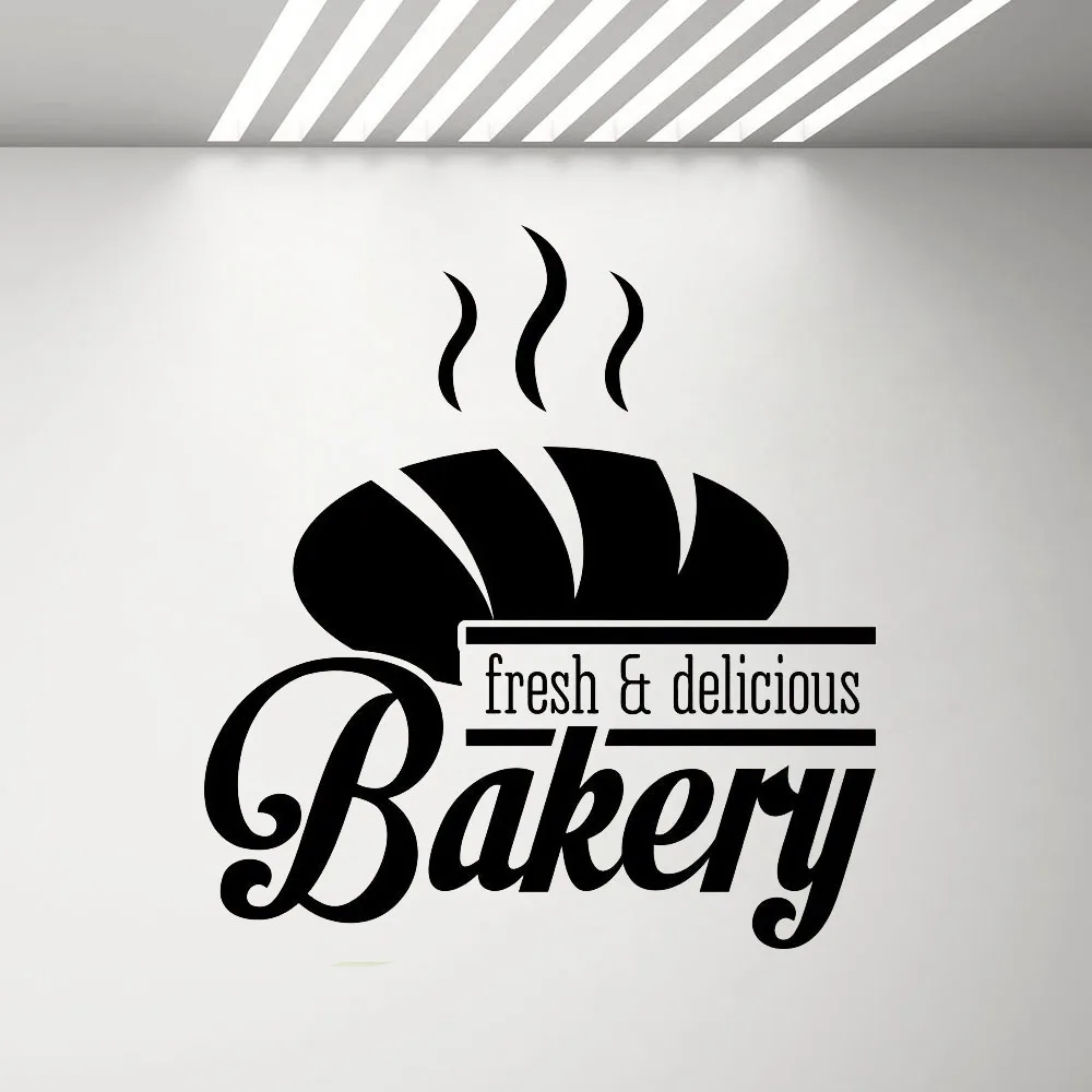 Basse Ckerei Shop Logo Wand Aufkleber Bakeshop Kauche Cafe Vinyl Aufkleber Haus Zimmer Dekoration Frische & Leckeres Brot 7313