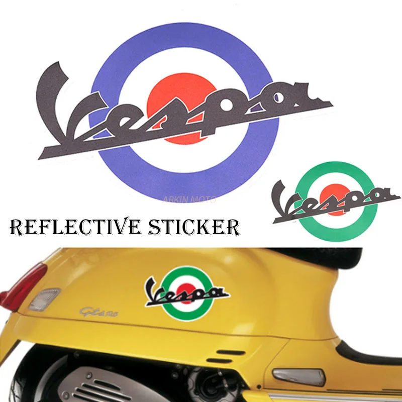 Decalcomania Riflettente Telaio Anteriore Moto Per Piaggio Vespa Gts 150 250 300 Super Lxv Lx Gtv Px Protezione Decorazione Adesivi