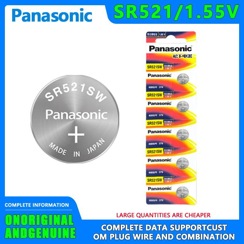 Panasonic Sr521Sw 5 Pezzi Batteria Orologio 379 Seiko King Cartier Palloncino Blu Innag Tedas Rossini