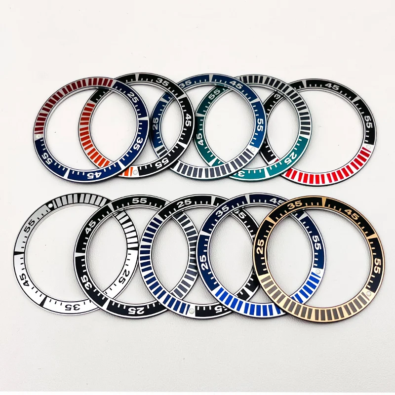 Inserto Per Castone Samurai 41X32Mm Adatto A Seiko Lx Prospex Snr025 Snr027 King Samurai Nh35 Nh36 Custodia Subacquea Parti Anello Con Cornice In Allu