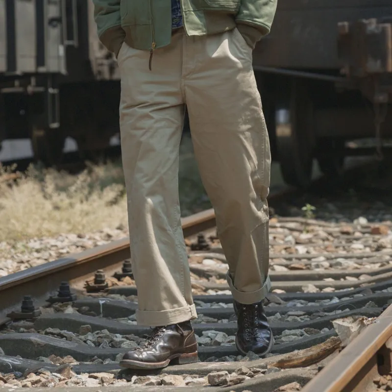 Bronson Wwii Army Chino Pants 1942 Pattern Khakis Pantaloni Casual In Stile Militare