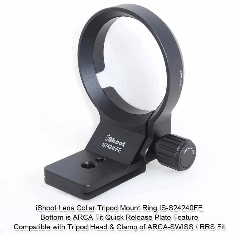 Supporto Per Anello Di Montaggio Treppiede Collare Obiettivo Ishoot Per Sigma 85Mm F/1.4 Dg Dn Art E-Mount, Con Piastra A Sgancio Rapido Arca-Swiss