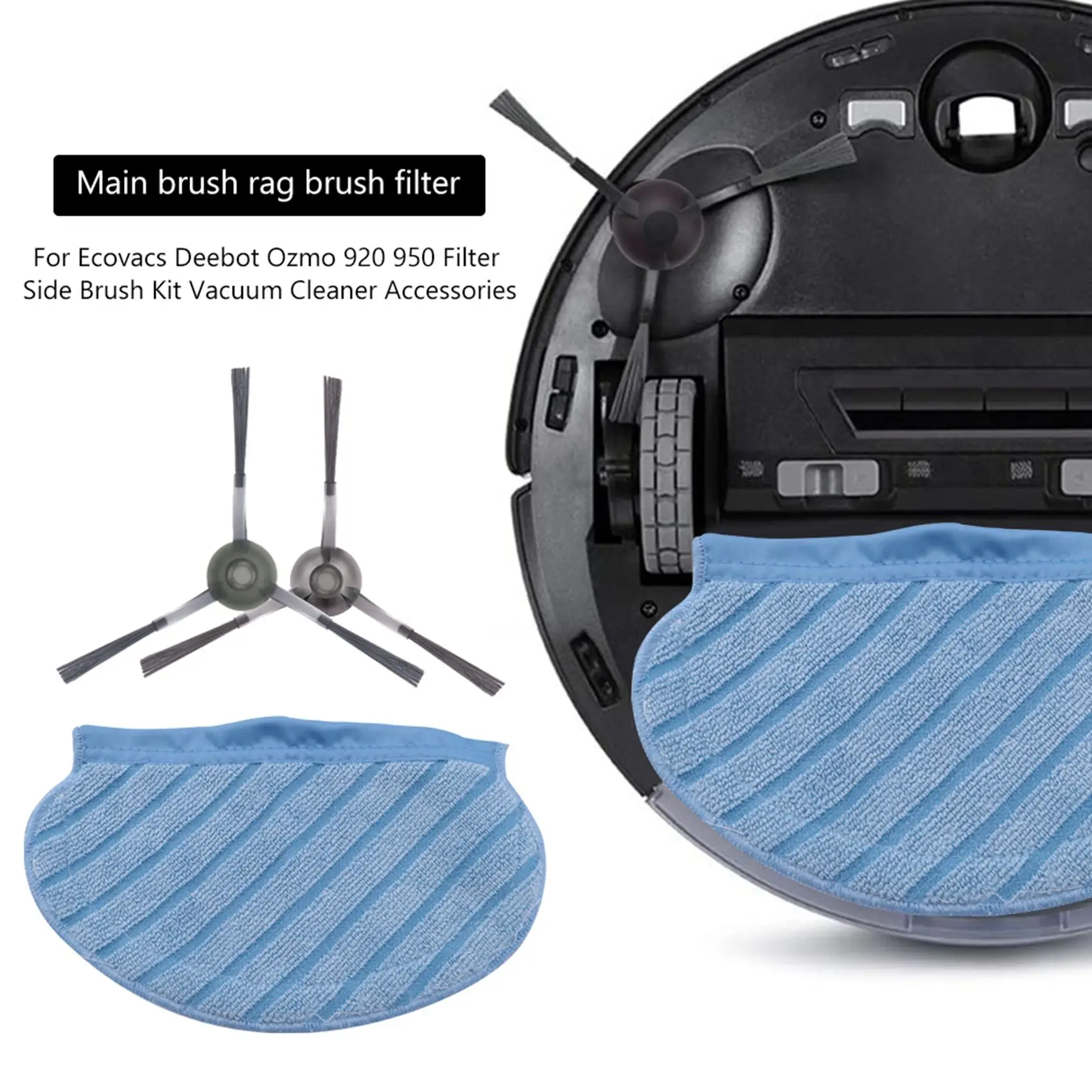 Per Ecovacs Deebot Ozmo 920 950 Kit Spazzola Laterale Filtro Accessori Per Aspirapolvere Per Ecovacs Deebot Ozmo 920 950
