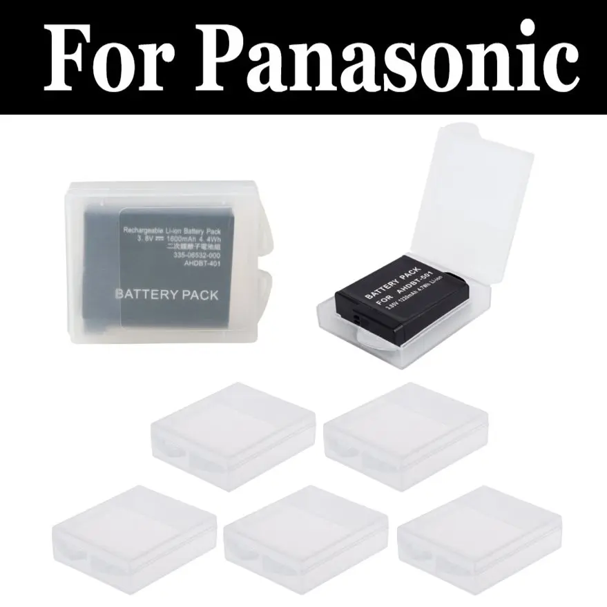 5Pcs Scatola Di Immagazzinaggio Di Protezione Della Batteria Per Panasonic Lumix Dmc-Fz45 Fz2000 Fz62 Fz48 Dmc Mark G80 Gx7 Ii Gx80 Lx15 Zx3 Tz8 Tz80