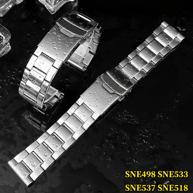 Cinturino In Acciaio Pregiato Da 22Mm Per Seiko Abalone Fascer Series Sne499 / 498 Sme537 Sbbn031 Cinturino Da Polso Da Uomo