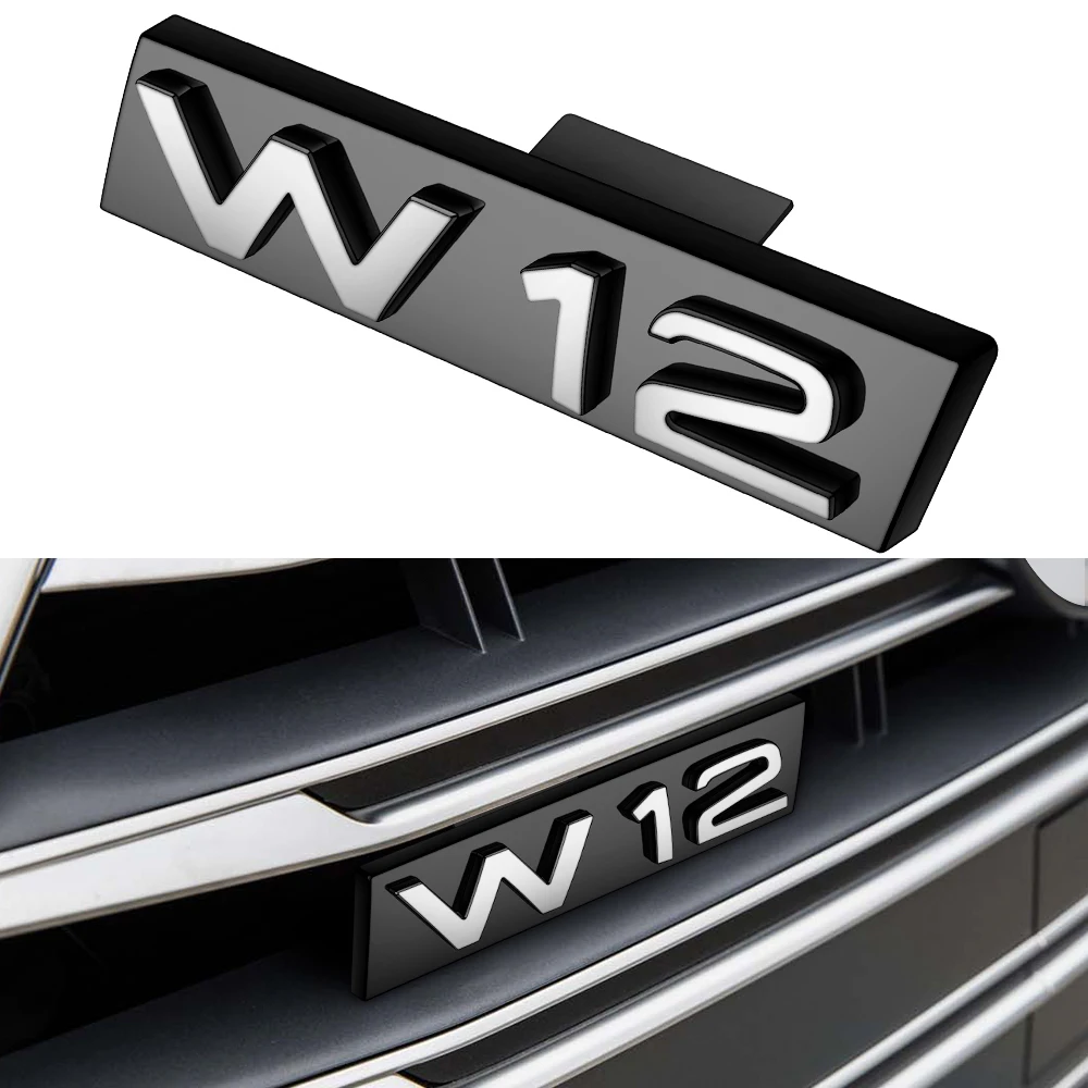 W12 Emblem Sticker Decalcomanie W12 Griglie Sticker Per Audi A6 A7 A8 Q5 Q2 Q7 A1 A3 A4 A5 Rs5 Rs7 Audi Sticker Audi Accessori Per Auto