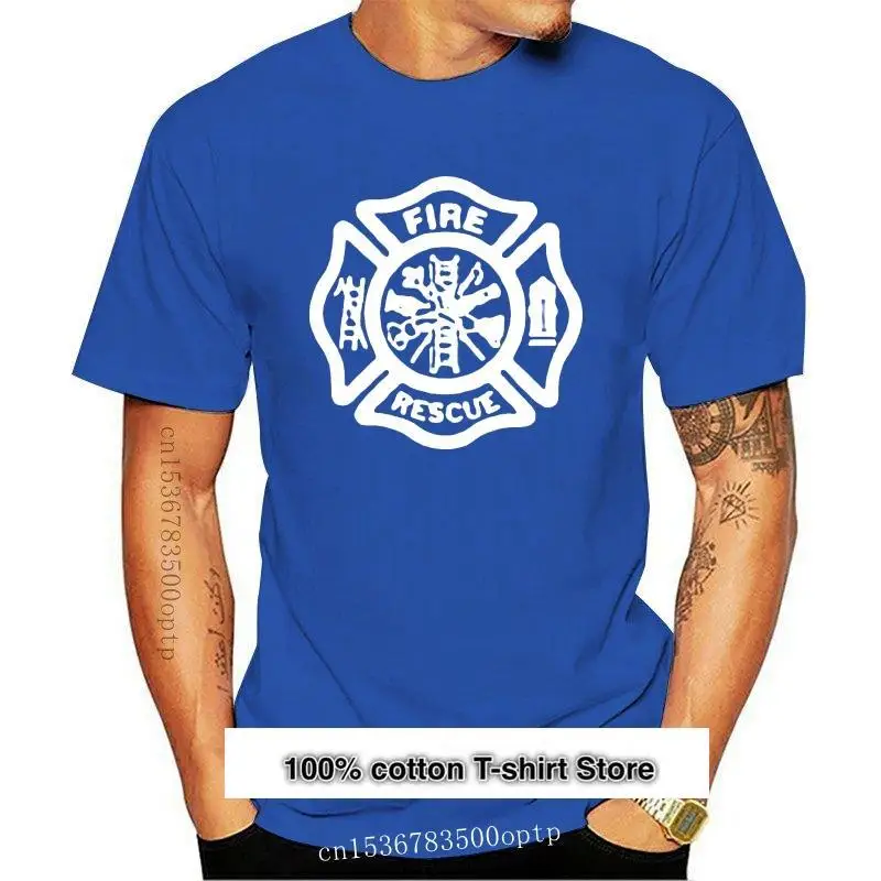 Camiseta De Manga Corta Para Hombre, Presa De Vestir, Estilo Hipster, Ficial, Bomber, Rescate, Fuego, A La Moda