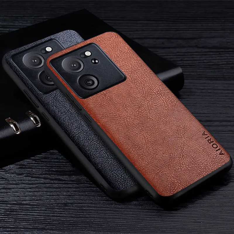 Custodia In Pelle Per Xiaomi 13T Pro 5G Premium Business Style Retro Litchi Pattern Cover Posteriore Per Xiaomi 13T Pro Phone Case