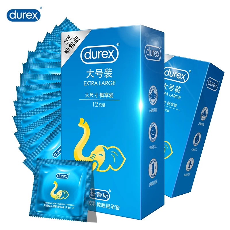 Preservativi Durex 56Mm Xxl Preservativi Extra Large Per Pene Grande Plus Size Preservativo In Lattice Naturale Manica Per Pene Prodotto Per Adulti