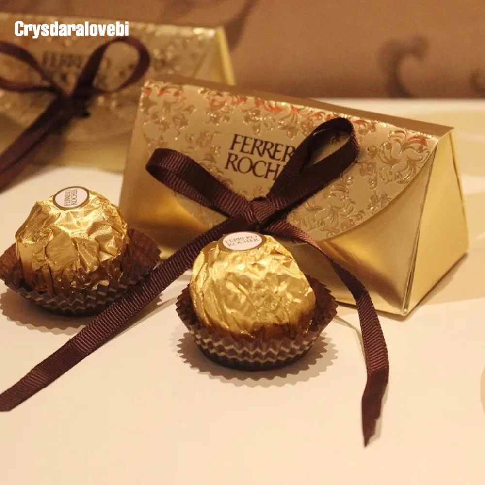 20/50/100Pcs Favori Di Nozze Forniture Scatole E Confezioni Per Dolci Del Partito Baby Shower Regalo Cioccolatini Ferrero Rocher Scatola Dolce Regali 
