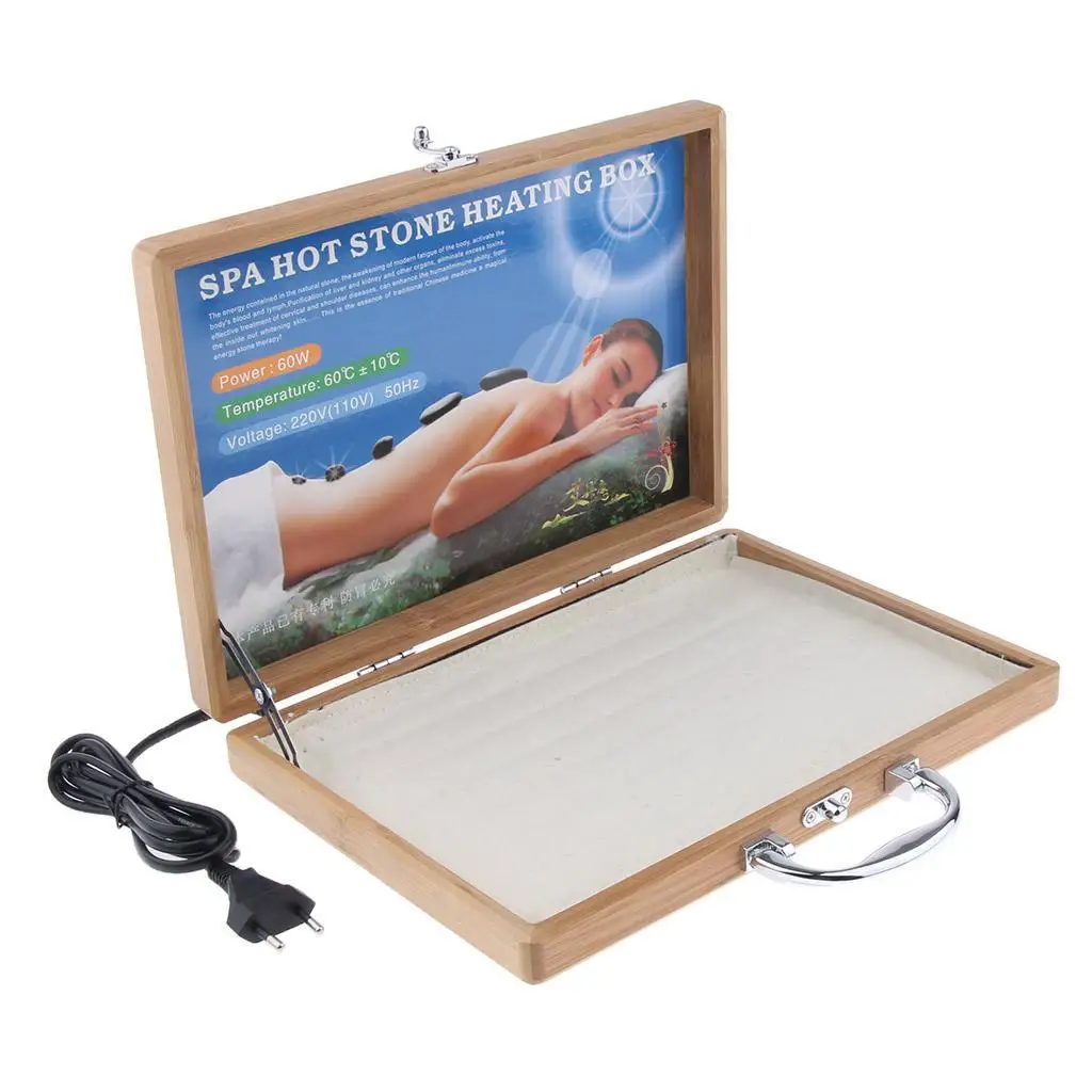 1Pcs Spa Massage Hot Heating Box Case Massage Stone Warmer Case Heater Eu Plug