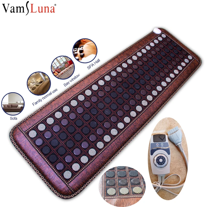 Nuovo Tappetino Di Giada Riscaldante A Infrarossi Lontani Pietre Calde Giada Tormalina Pad Therapy Heat Pad-Materasso In Rete Timer E Temperatura Rego
