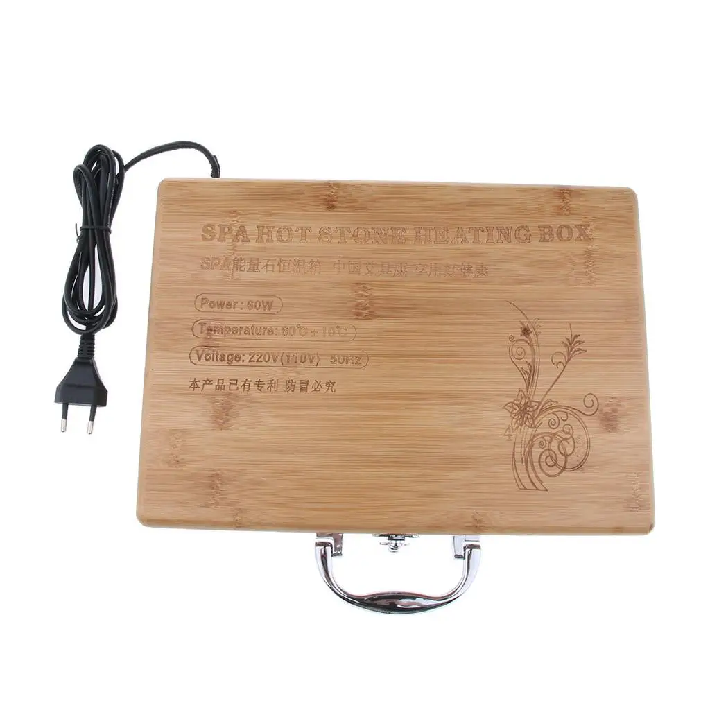 1Pcs Spa Massage Hot Heating Box Case Massage Stone Warmer Case Heater Eu Plug