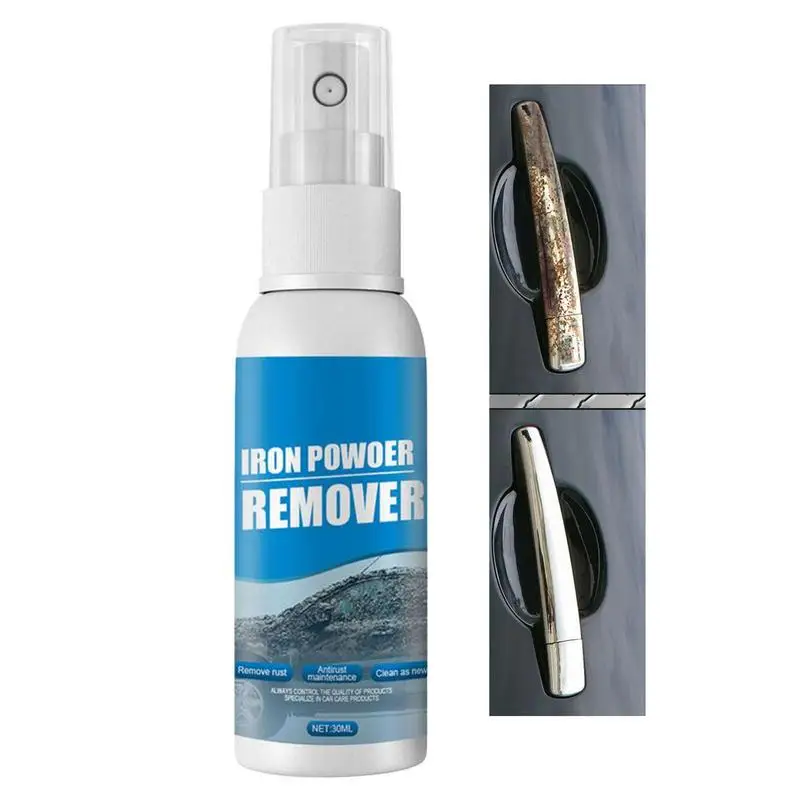 30Ml Car Rust Remover Spray Rust Converter Auto Metal Chrome Paint Cleaner Manutenzione Auto Polvere Di Ferro Pulizia Per Veicoli