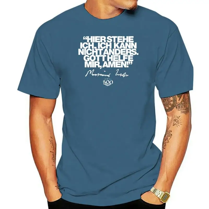 2022 Fashion Men Shirt 500Th Anniversary Reformation Luther German T Shirt Classic Bn