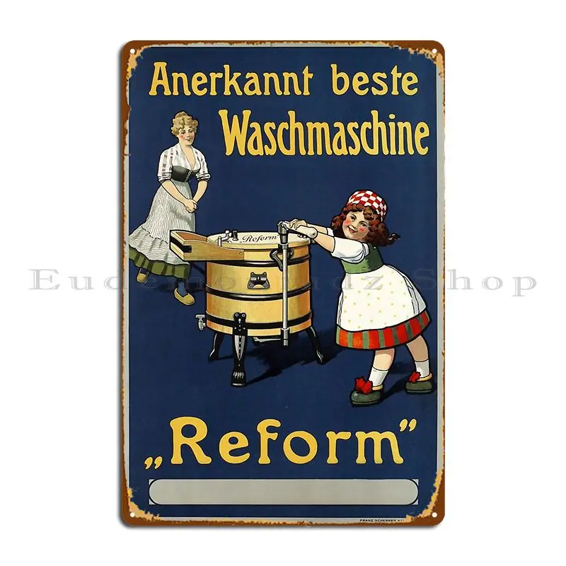 Retro Reform Anerkannt Beste Waschmaschine Metal Plaque Club Murale Murale Personalizzato Decorazione Murale Tin Sign Poster