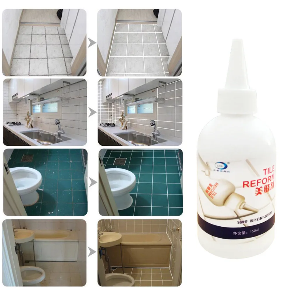 150Ml Tile Gap Refill Agent Piastrelle Reform Coating Mold Cleaner Tile Sealer Repair Glue Waterproof Moldproof Tile Grout For Toilet