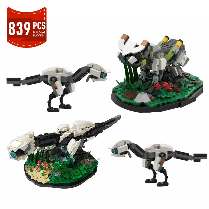 Nuovo Gioco Moc Horizon Zero Dawned Dinosaur Cow-Like Monster Building Blocks Action Figures Machine Dragon Model Brick Toys Gifts