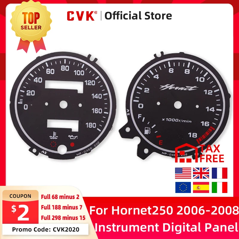 Cvk Strumento Tachimetro Face Plate Pannello Digitale Quadrante Cruscotto Per Honda Hornet250 2006 2007 2008 Hornet 250 Parte Del Motociclo