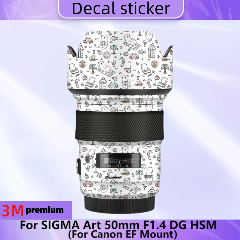 Per Sigma Art 50Mm F1.4 Dg Hsm Per Canon Ef Mount Lens Sticker Protettivo Skin Decal Film Protector Coat Art50 F/1.4 50/1.4