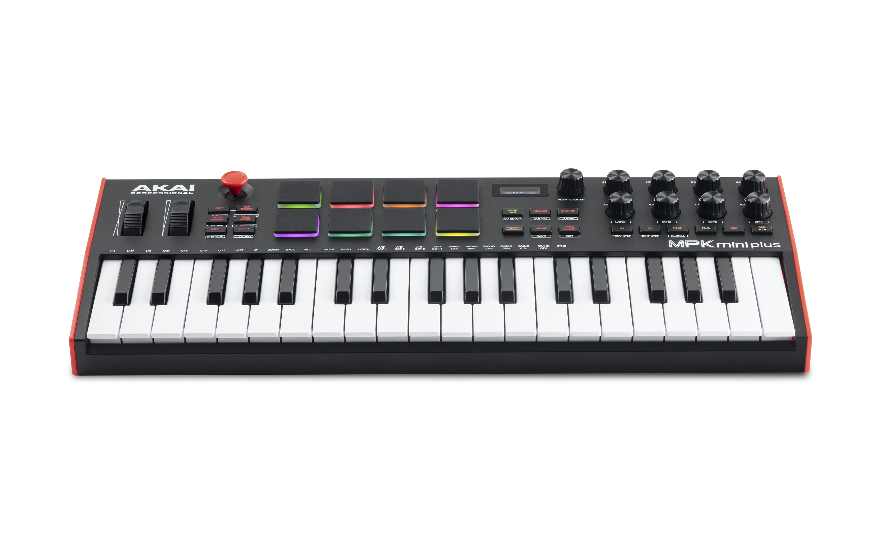 New Cash Akai Mpk Mini Plus Midi Keyboard Strike Pad 37 Key Sequencer Cv/Gate