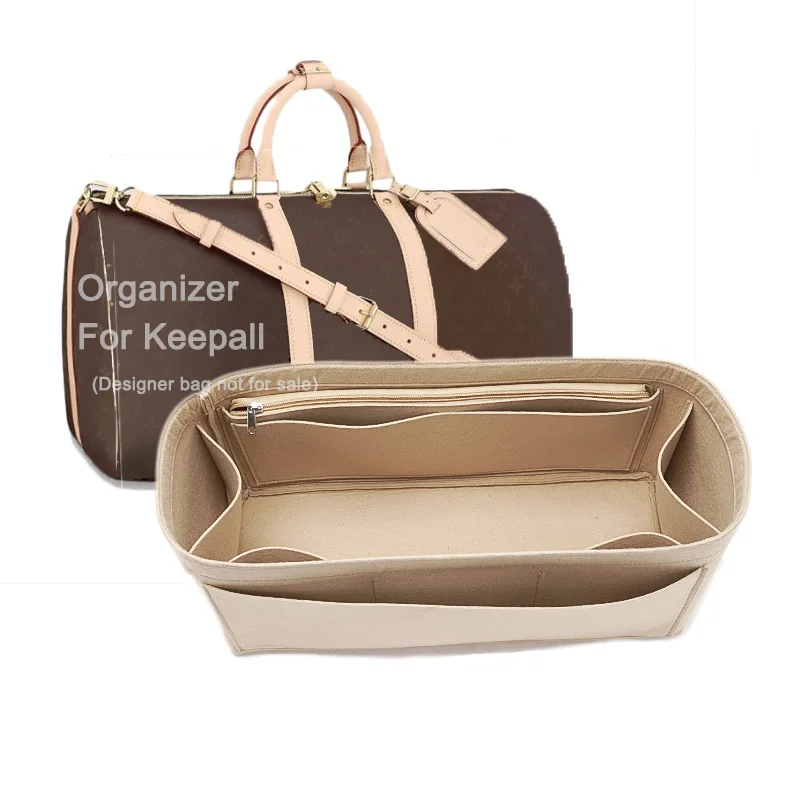 Inserto Organizer Per Borsa Adatto Per Keepall 45 50 55 60 Borsa Da Viaggio, Borsa Interna, Custodia Per Fodera Shaper Con Tasca Con Cerniera